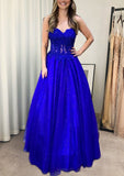 Glitter Sweetheart Tulle Appliques Long Prom Evening Dress, Green Blue Birthday HZ0307