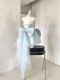 Baby Blue Sweetheart Homecoming Dresses Lace Short Prom HZ0307