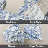 Beautiful Floral Homecoming Dresses A-line Back To School Dress HZ0307