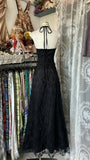 Black Halter Lace Prom Dresses Sexy V-neck Evening Party HZ0307