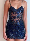 Cute Red Lace Short Party Dress Sexy Mini Homecoming Dresses Spaghetti Straps Evening HZ0307
