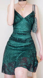 Green Lace Bodycon Homecoming Dresses V-neck Short Prom HZ0307