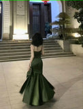Olivia Green Mermaid Long Prom Dress, HZ0307