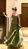 Spaghetti Straps Mermaid Long Prom Dress, HZ0307