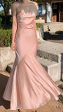 Spaghetti Straps Pink Long Prom Dress, Sheath Evening Gown, HZ0307
