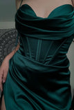 Sweetheart Long Prom Dress, Spaghetti Straps Evening Dress With Split HZ0307