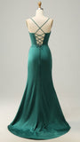 Sweetheart Long Prom Dress, Spaghetti Straps Evening Dress With Split HZ0307
