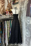 Vintage Mermaid Halter Sleeveless Long Black Lace Evening Dress Prom Dresses , HZ0307