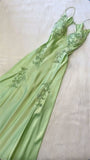 Vintage Mermaid Applique Sheath V-neck Senior Prom Dress Long Party Dress, HZ0307