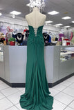 Sweetheart Green Appliques Sheath Long Prom HZ0307