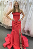 Hot Pink Ruffle Strapless Mermaid Party HZ0307